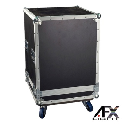 Mala de transporte preta com rodas e bordas metálicas AFX LIGHT