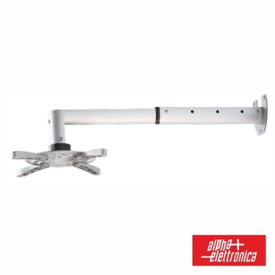 Suporte de parede branco para projetor com fixação ajustável