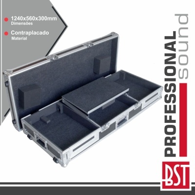 Mala profissional para equipamento com design robusto e compartimentos acolchoados