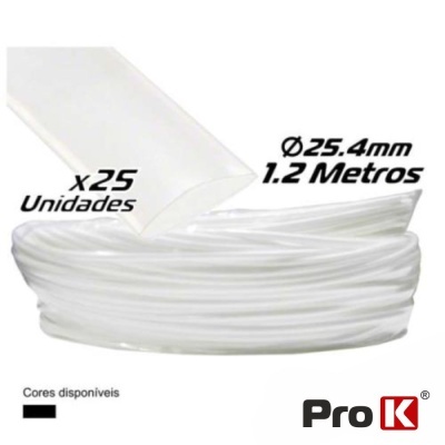 Mangueira flexível transparente em espiral, 25 unidades, 25,4 mm, 1,2 metros, Pro K