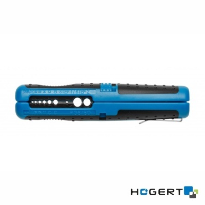 alicate de crimpar azul e preto com logótipo HOGERT