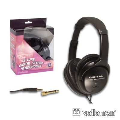 Auscultadores estéreo digitais de luxo com embalagem