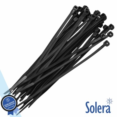 Abraçadeiras de nylon pretas variadas Solera