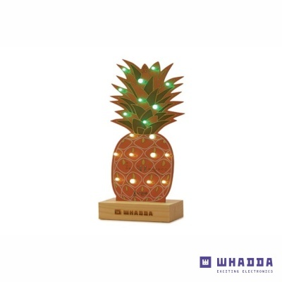 Luminária em forma de ananás com luzes led coloridas