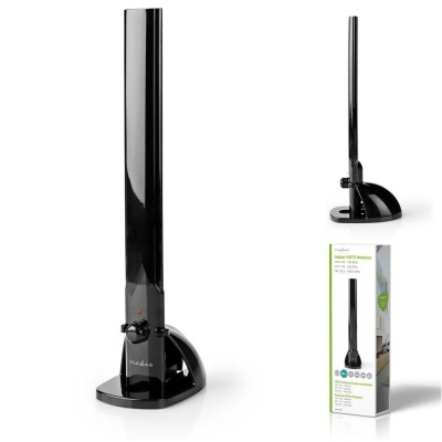 Antena digital interior Pro-Stream preta com base sólida