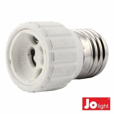 Adaptador de soquete de lâmpada branco e metálico com marca Jolight