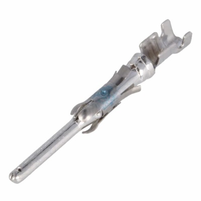 Contact elétrico metálico prateado com abas dobradas