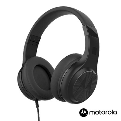 Auscultadores over-ear pretos Motorola com cabo