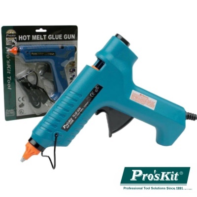 Pistola de cola quente azul Pro'sKit com embalagem blister