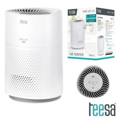 Purificador de ar Teesa Pure Life branco com embalagem junto