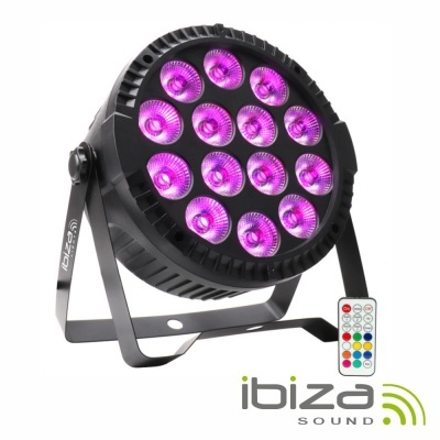 Luz LED PAR ibiza sound com LEDs roxos e controlo remoto