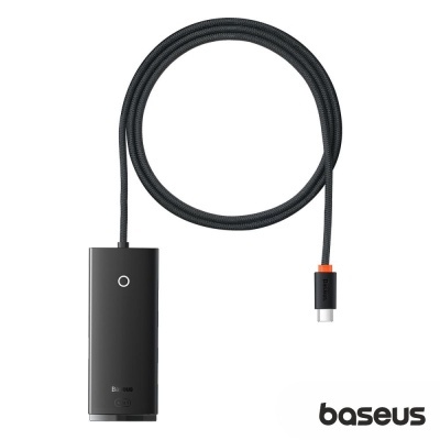 Cabo USB tipo C preto com adaptador Baseus