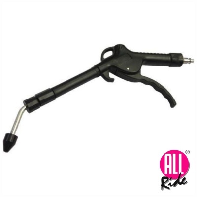 Arma de pulverização preta com bico metálico e gatilho ergonómico