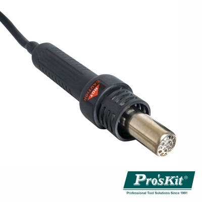 Soprador de ar quente preto com extremidade metálica, etiqueta vermelha, marca Pro'sKit