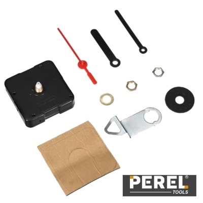 Mecanismo de relógio com acessórios e embalagem, marca PEREL TOOLS