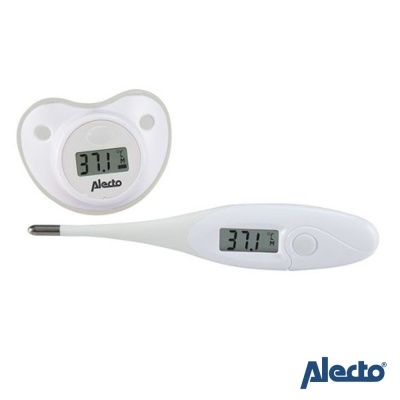 Termómetros digitais Alecto branco com ecrãs LCD