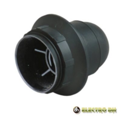 Peça plástica preta cilíndrica com anel largo e logotipo Electro DH