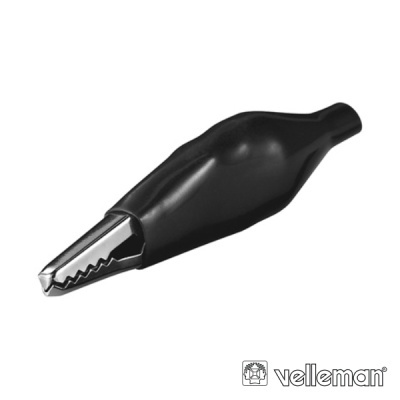 Mordente de jacaré preto com parte metálica dentada