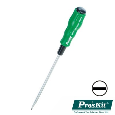 Chave de fendas com cabo verde e haste metálica