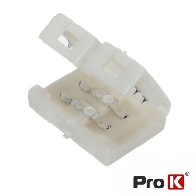 Conector plástico branco para fita LED com contactos metálicos ProK