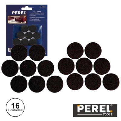 Fita de feltro preta em disco, 16 unidades, embalagem azul PEREL TOOLS
