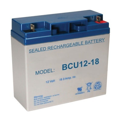 Bateria selada recarregável azul e cinza modelo BCU12-18