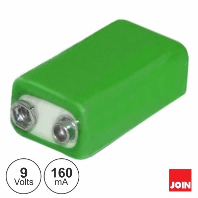 Bateria verde 9 Volts 160 mA com logo JOIN