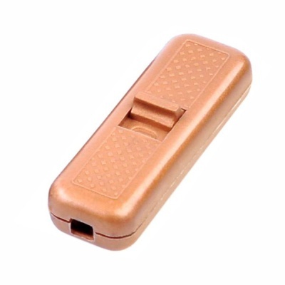 Interruptor de luz intermédio castanho com botão deslizante