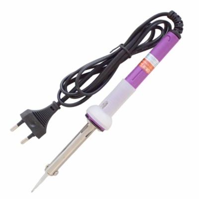 Ferro de soldar com cabo e ficha eléctrica