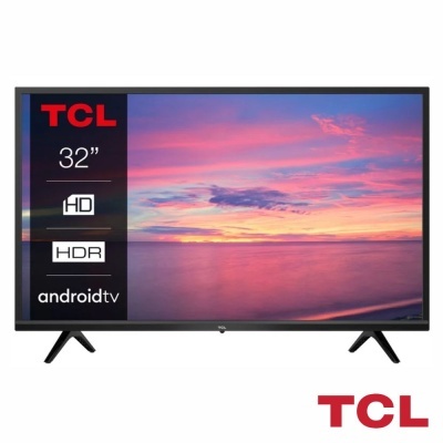 Televisor TCL 32 polegadas HD HDR Android TV com imagem de pôr do sol