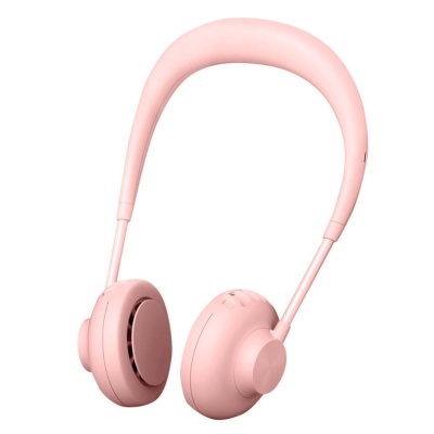 Auscultadores sem fios rosa claro com auriculares acolchoados