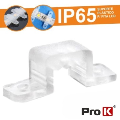 Suporte plástico transparente para fita LED IP65 da marca Pro K