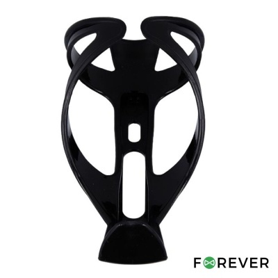 Suporte para garrafa de bicicleta preto brilhante