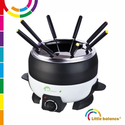 Fondue elétrico com 8 garfos coloridos da marca Little balance