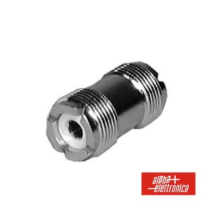 Conector adaptador coaxial metálico prateado com rosca