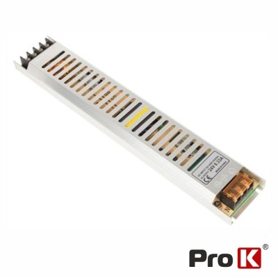 Fonte de alimentação retangular branca Pro K com ventilação e componentes eletrónicos