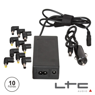 Adaptador de energia preto LTC Audio com várias fichas