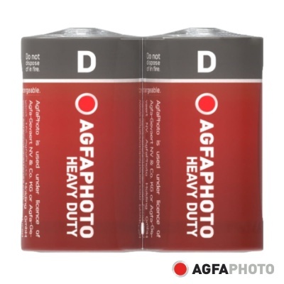 Dois rolos de filme fotográfico AGFAPHOTO HEAVY DUTY com embalagem vermelha e cinza