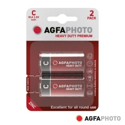 Pack de 2 pilhas AGFAPHOTO Heavy Duty Premium tamanho C 1.5V