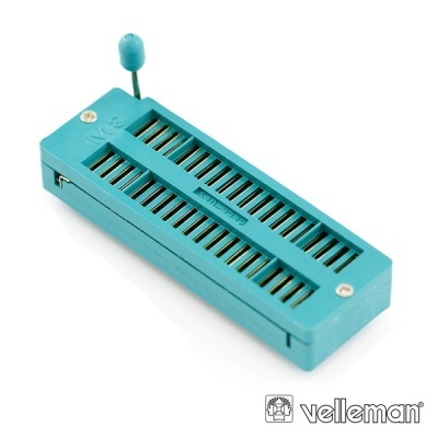 Plugues ZIF azuis da marca Velleman com alavanca de pressão