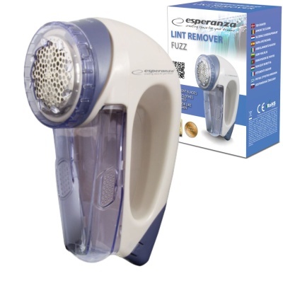 Removedor de pêlos Esperanza LINT REMOVER FUZZ branco e roxo com caixa azul