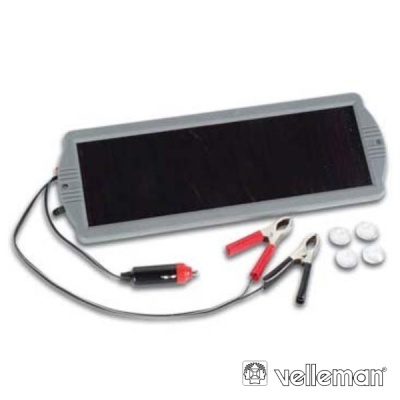 Painel solar com cabos e ventosas para fixação