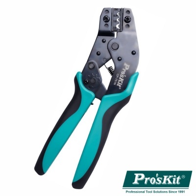 alicate de cravar Pro'sKit com punhos verde e preto