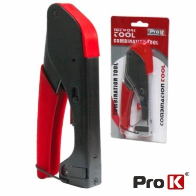 Ferramenta de combinação Pro K preta e vermelha com embalagem embalada