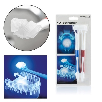Escova de dentes 4D InnovaGoods com embalagem e imagens digitais