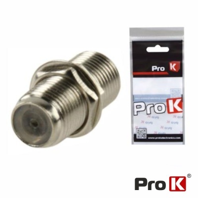 Conector coaxial fêmea metálico com embalagem da marca Pro K