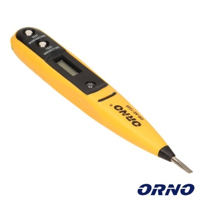 Teste de continuidade ORNO amarelo com visor digital