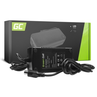 Carregador AC adaptador Green Cell preto com cabos e caixa preta e verde