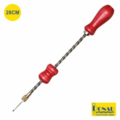 Ferramenta manual com cabo vermelho e texto 28CM