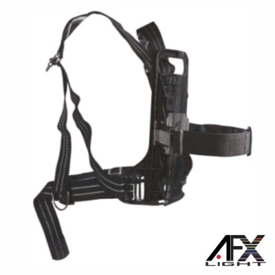 Portaarma de ombro em nylon preto com alças ajustáveis